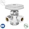 Thrifco Plumbing 1/2 Inch FIP x 3/8 Inch Comp x 3/8 Inch Comp Multi Turn Brass Angle Stop 4405592 - alternate 1
